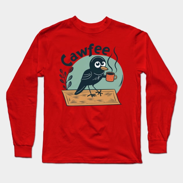 cawfee crow Long Sleeve T-Shirt by Clouth Clothing 